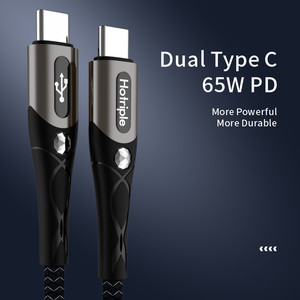 Venta caliente A12CC 1M Fishnet Braid Custom Type C PD 65W Cable DE DATOS USB de carga rápida <span class=keywords><strong>Material</strong></span> de cobre puro - Product Image 3