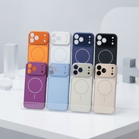 Coque de téléphone en PC mat bicolore avec grande fenêtre pour appareil photo, 8 couleurs, pour iPhone 17 16 15 Pro Max, vente en gros
