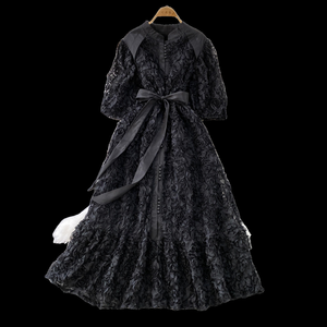 Abito lungo estivo da donna a tubino, casual, senza maniche, in maglia traforata, <span class=keywords><strong>con</strong></span> <span class=keywords><strong>spacco</strong></span> <span class=keywords><strong>laterale</strong></span> e a righe - Product Image 2