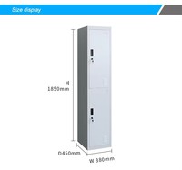 Casier en acier à 2 portes pour lycéens, casiers métalliques, armoire métallique personnalisée