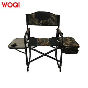Chaise pliante de réalisateur Woqi Outdoor avec table latérale et porte-gobelet pour la plage, le camping, usage adulte, 50x45x80cm - Product Image 2