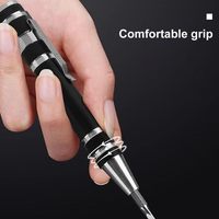 Juego de Destornilladores de Bolsillo 8 en 1, Juego de Herramientas de Reparación Magnéticas de Precisión, Kit de Herramientas Manuales Portátiles de Aluminio, Mini Destornillador