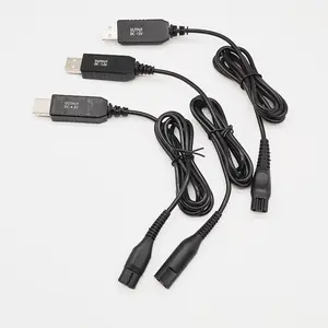 Cable de carga USB para Afeitadora eléctrica, adaptador eléctrico para afeitadoras Philips, cable de carga