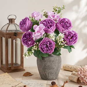 Proveedor de Flores Artificiales Real Touch Austin Rose, Material para Ramos de Novia - Product Image 2