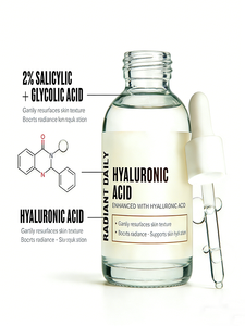 เซรั่มผลัดเซลล์ผิว 2% <span class=keywords><strong>BHA</strong></span> AHA กระชับรูขุมขน ผสมไฮยาลูรอนิค แอซิด ลดสิวเสี้ยนและริ้วรอย ปราศจากน้ำหอม - Product Image 2