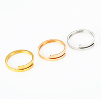 2021 Neue Designs Edelstahl Gravierte personal isierte Fingerring verstellbare einfache Ringe