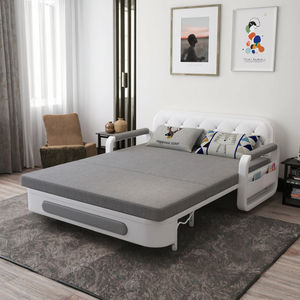Canapé-<span class=keywords><strong>lit</strong></span> pliable moderne et élégant en métal, gain de place, avec rangement extensible, design rétractable pour les petites pièces à 3 personnes - Product Image 4