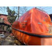 Gebrauchtes Lebensrettungsboot mit Dieselmotor in Betriebsbereitschaft, Kompletter Kraftstofftank, Batterien, Eigenständiges Überlebensboot für 25 Personen