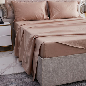 4PCS Drap Coton Fitted Bedsheet <strong>Sheets</strong> 100% Cotton Bedding Set Bed Spread Bedspread For Hotel