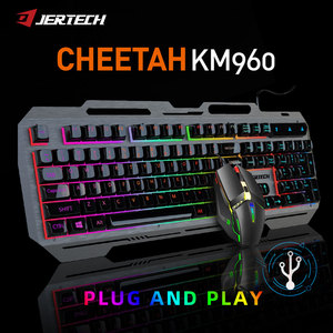 JERTECH Combo Chuột Và Bàn Phím Game Thủ KM960 Đèn Nền LED Kim Loại RGB - Product Image 6