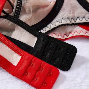 New Arrival Women's Two Piece Sexy Lingerie Sets Black Red Two-color Ultra-thin Mesh Underwear - Product Image 5