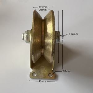 Roulettes rigides à double roulement robustes Roues à rouleaux coulissantes <span class=keywords><strong>Roulette</strong></span> à rainure en V - Product Image 5