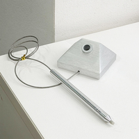 Stylo de bureau à base métallique avec câble anti-perte, stylo de table commercial pour hall de banque