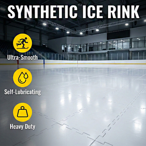 Patinoire synthétique portable en UHMWPE pour hockey et patinage en extérieur - Surface de simulation écologique pour une pratique à tout moment - Product Image 3