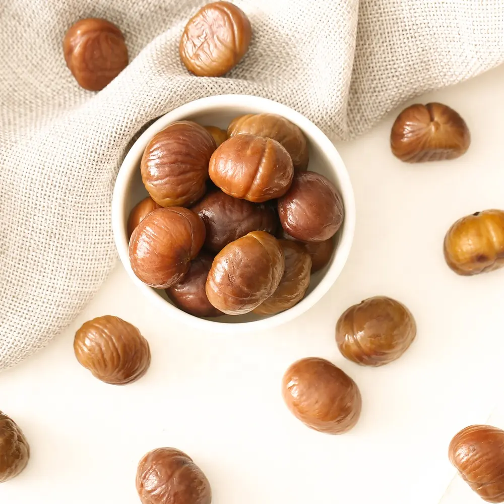 Snack cibo prezzo all'ingrosso di castagne d'acqua può acqua farina di castagne peeling castagne fresche con stile caldo all'ingrosso