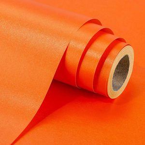 Yarcony Shimmer Orange Wrapping Paper 17 In X 33 Ft Solid Color Pearly Lustre Gift <b>Wrap</b> Birthday Packaging - Product Image 1