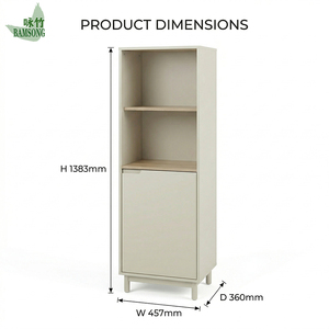 Armoire de rangement haute durable en bambou durable pour <span class=keywords><strong>cuisine</strong></span>, <span class=keywords><strong>salon</strong></span>, chambre à coucher, type autoportant, meuble de rangement minimaliste - Product Image 2