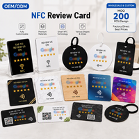 Carte de paiement RFID NFC personnalisée en PVC acrylique, mini-étiquette programmable, avec code QR, NTAG213 NTAG215, directement de l'usine