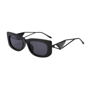 Gafas de Sol de diseñador de marca de lujo 2025 UV400 Moda para mujer Lentes de metal blanco dorado de alta calidad Marrón Azul Logo Lente clásica - Product Image 2