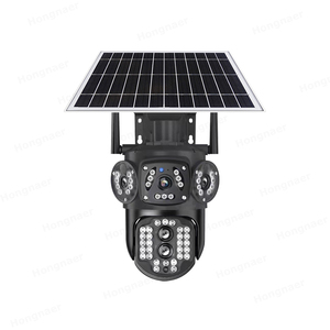 Hongnaer 4MP 2K 2 ống kính năng lượng mặt trời bảng điều khiển Powered giám sát không dây CCTV <span class=keywords><strong>Camera</strong></span> V380 Pro ngoài trời 4G Sim Thẻ năng lượng mặt trời <span class=keywords><strong>Camera</strong></span> An Ninh - Product Image 1