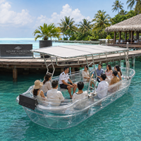Bateau de tourisme transparent en polycarbonate Solenne pour 16 personnes avec garantie de 2 ans pour les projets de stations balnéaires et de zones touristiques