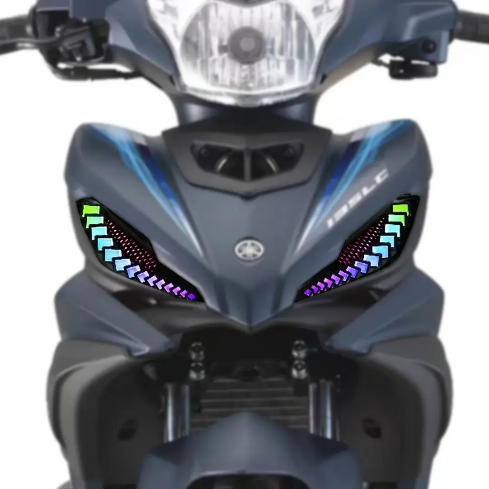 Xe máy Phụ tùng phụ trợ tín hiệu lần lượt chỉ số đuôi ánh sáng RGB chạy đèn nước cho Yamaha lc135