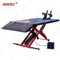AA4C 450kg 1000lb Table de levage pneumatique de 48 pouces de largeur pour moto ATV avec Extensions latérales, cric de levage pour moto ATV