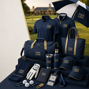 Outdoor Activity Welcome Pack With Custom Polo Jacket Drawstring Bag Bottle Tumbler Gloves And Lanyard Event Gift <b>Set</b> - Product Image 1