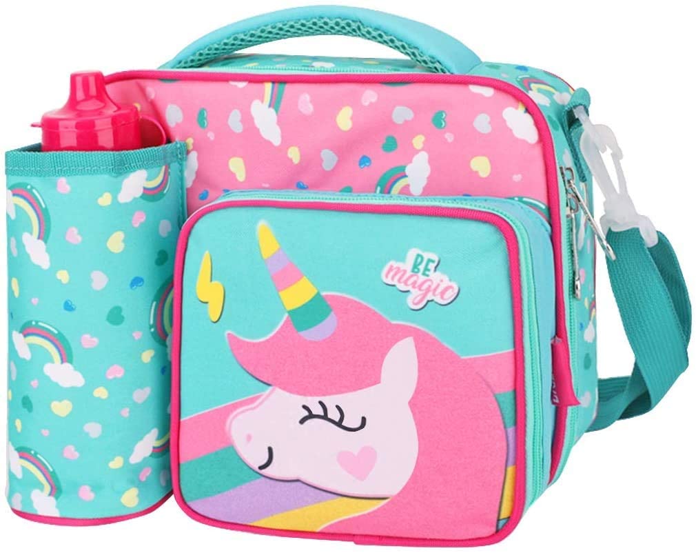 Amazon.com: Lonchera de unicornio para niñas, bolso de almuerzo rosado y  grande para niñas preescolares, lindo bolso con aislamiento, sin bisfenol A  : Hogar y Cocina