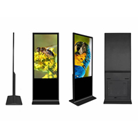 Affichage numérique interactif sur pied Android 43/49 pouces pour intérieur avec animation, Wi-Fi multiple et CMS basé sur le cloud pour la publicité commerciale