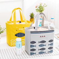 Fiefundopliable — sac à Lunch en toile écologique en coton, sac isotherme doux, fourre-tout à cordon coulissant pour femmes, enfants et adultes