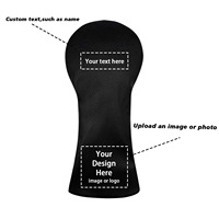 Accessoires de golf au design complexe OEM, housse de tête de club de golf en cuir PU de qualité supérieure personnalisée, housse de tête de driver de golf