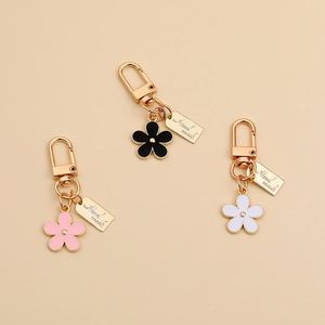 Cute Flower Charms Keychain Women Keyring <b>Bag</b> Pendant Decor DIY Metal Enamel <b>Key</b> Chain Jewelry Accessories Girls Flower <b>Key</b> <b>Ring</b> - Product Image 1