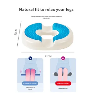 Tessuto 3D maglia Gel Memory Foam cuscino del sedile per le emorroidi sollievo donne in gravidanza rimovibile lavabile estate di circolazione dell'aria sedia - Product Image 3