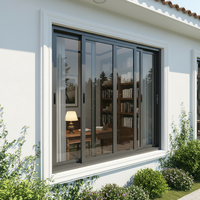Fenêtre en aluminium à double vitrage DERCHI, fenêtre en aluminium, conception insonorisée, fenêtres coulissantes à double vitrage