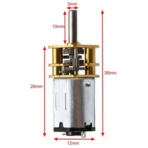 15/30/60/100/200/600/800/1000RPM N20 Mikro-Schnellungs-Reduktionsmotor DC 3v6V12v Geschwindigkeits-Reduktionsmotor mit Metallgetriebe-Schachtelrad