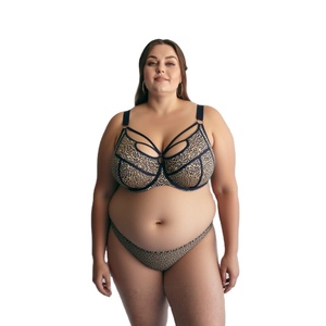Ensemble soutien-gorge et culotte pour femmes, personnalisé en usine, avec bande africaine renforcée, bonnets <span class=keywords><strong>grande</strong></span> <span class=keywords><strong>taille</strong></span> et couvrance complète - Product Image 1