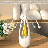 Diffuseur d'huiles essentielles sans eau rechargeable par USB, diffuseur d'arômes intelligent, nébuliseur ultrasonique, diffuseur portable pour la maison
