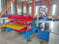 Máquina Automática de Perfilado de Láminas Metálicas para Tejas de Acero, Controlada por PLC, para la Construcción