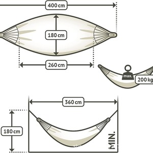 Hamaca Clásica Brisa Color Sal Marina, Capacidad de 200 lb, Resistente a la Intemperie, para Acampar al Aire Libre, Diseño Costero de Poliéster - Product Image 5