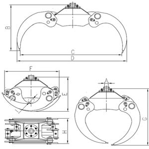 Holesale xcavator Attachment OOD otating OOD og rapple yydraulic 360 egegree ototary imimber orestry igigger rrab - Product Image 6
