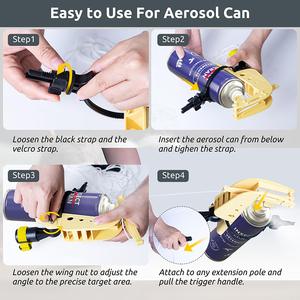 Có thể điều chỉnh góc phun có thể mở rộng cực Adaptor, phun Adaptor cho Aerosol có thể và bột Khăn lau bụi Wasp phun mở rộng cực - Product Image 4