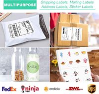Demi-feuille auto-adhésive 4*6 étiquettes d'expédition grandes étiquettes durables étanches à l'eau pour imprimantes à jet d'encre laser