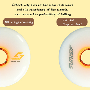 Giày trượt patin bánh xe cao cấp đàn hồi cao 4 bánh 72 76 80mm, giày trượt patin trượt băng nghệ thuật, bánh xe trượt ván tự do, bánh xe khúc côn cầu - Product Image 2