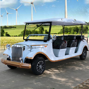 Scenic Manor Classic Electric Retro Ferry 4-Row 11-Seat Real Estate Sales Office RV Sightseeing 2 Stroke Golf Carts - Product Image 2