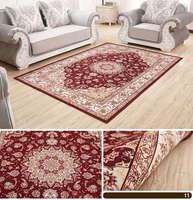 Tapis carré de style italien pour salon et chambre - Tapis en polyester tissé à la machine pour canapé, table basse et chevet