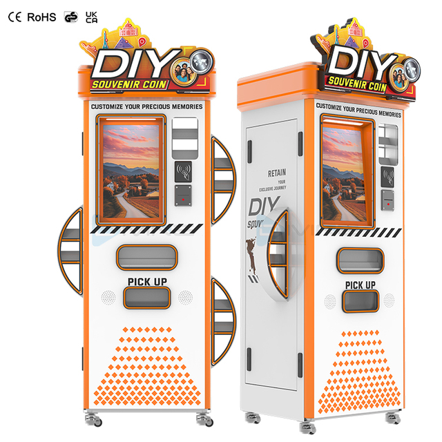 New Arrival Automatic Unmanned Commemorative Coin Vending Machine for Mall Spot Sale Fridge Magnet 2-in-1 Come with a Set of Ink