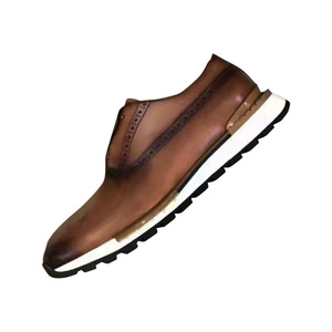 Zapatos Oxford de Vestir para Hombre, de Cuero Genuino, con Punta en Pico, con Cordones, Transpirables, para Primavera, Estilo Formal para Oficina, Color Sólido, Suela de Goma - Product Image 4