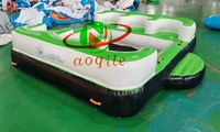 Tente de plate-forme gonflable commerciale Bana Aqua île d'eau flottante île de fête gonflable