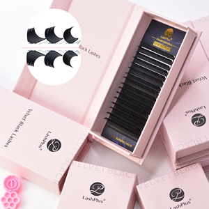 Lashplus siêu Luxe giàu màu đen mềm Matte tự nhiên tìm kiếm lông mi J B C CC D L M LC LD mật độ cao lụa Lash khay - Product Image 1